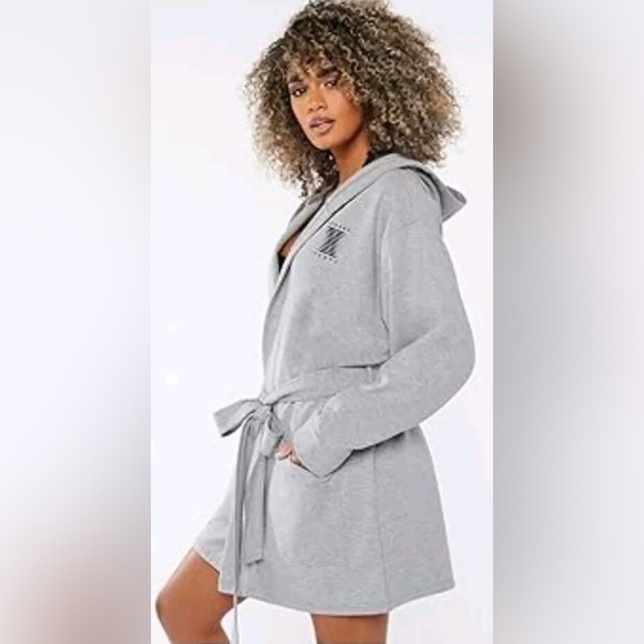 Savage X fenty-Showgirl Logo Hooded Shorr Robe - Picture 2 of 11